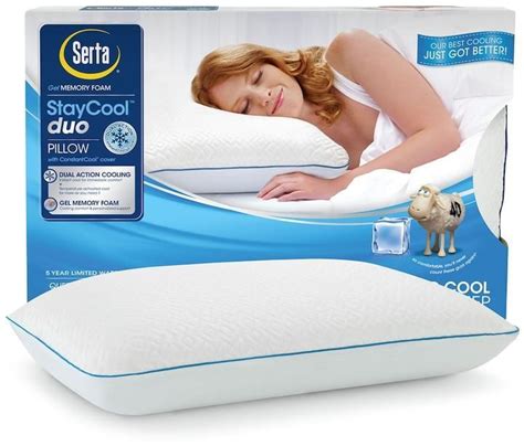 Keep cool and stay asleep with Serta's cooling gel bed pillow.